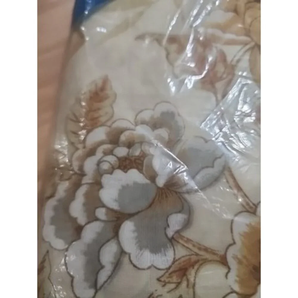 Vintage Danville Retro Double Flat Sheet Floral Pattern, No Iron, 81 X 96 In NEW
